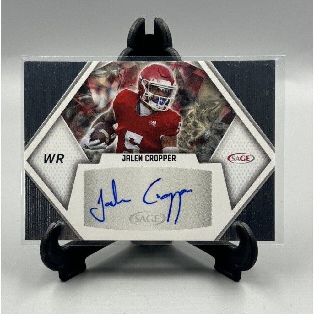 2023 SAGE Low Series Auto Red‎ Jalen Cropper #A-JC2 Auto Fresno State